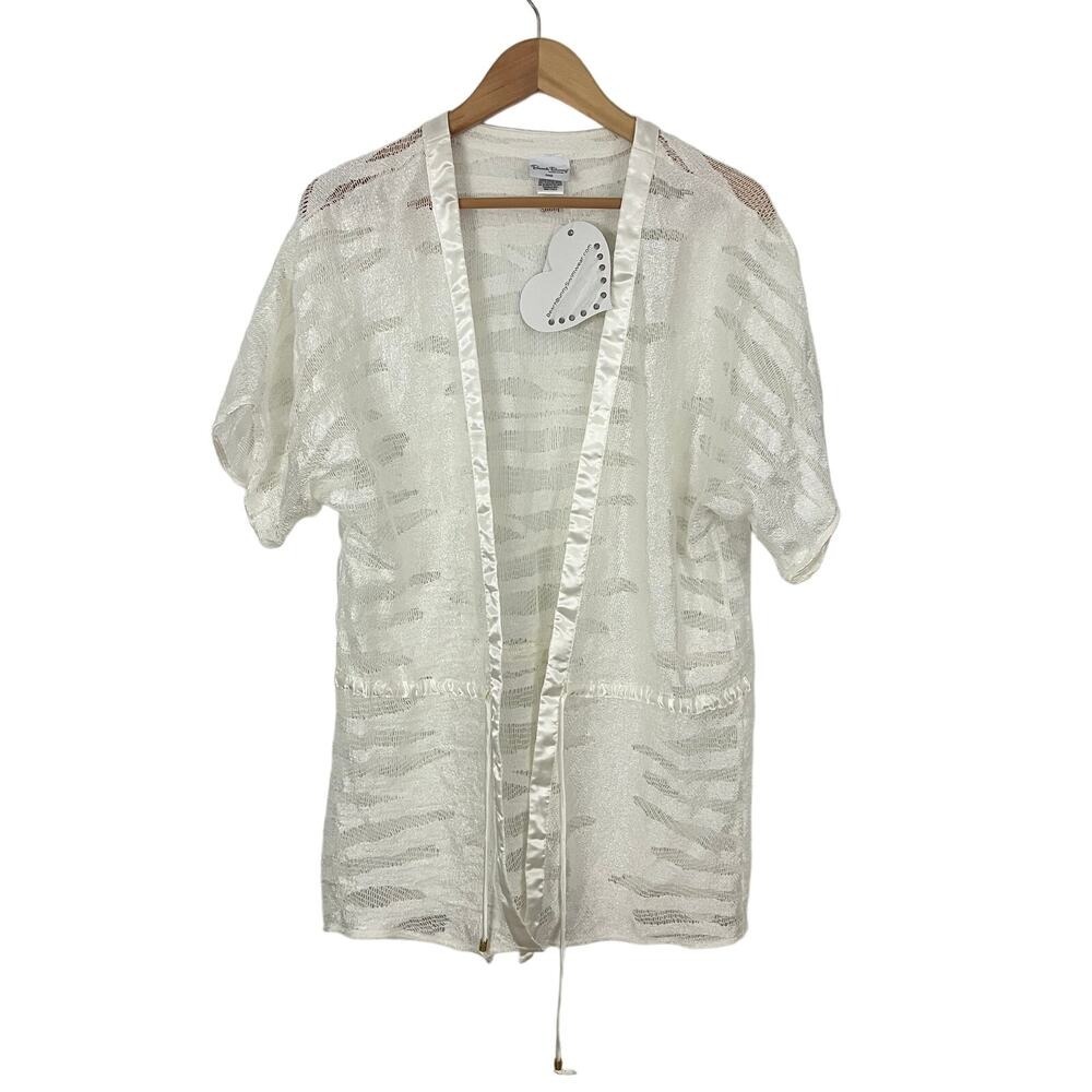 Beach Bunny Swimwear Robe Cover Up White Zebra‎ NEW